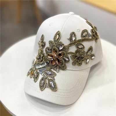 European And American Style Casual All-match Gold Silk Flower Cowboy Hat