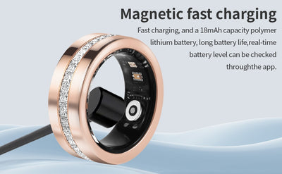 2025 New Rose Gold Diamond Smart Ring